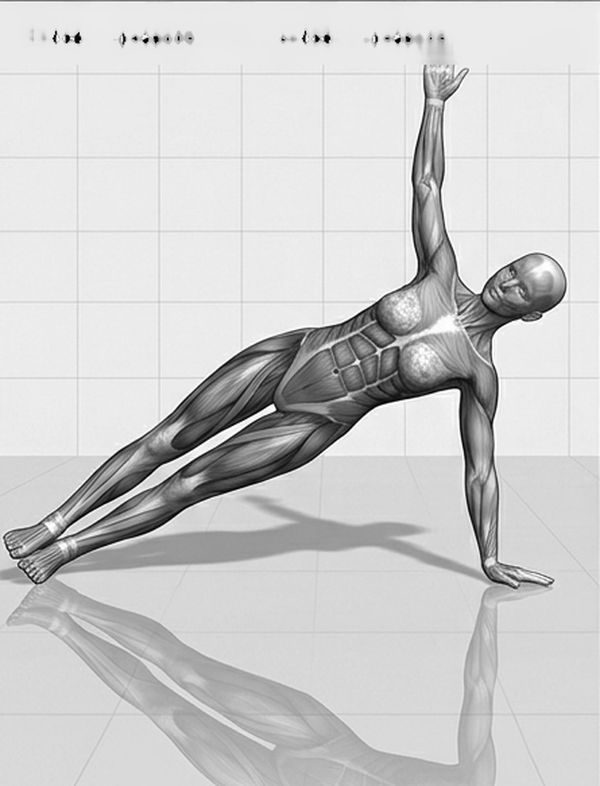 Line illustration of Side Plank